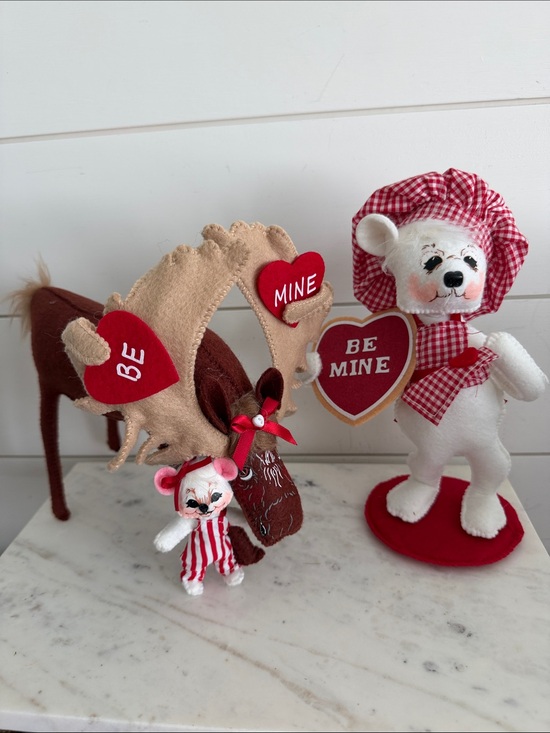 Other - Valentine Day Annalee Dolls Bear Moose